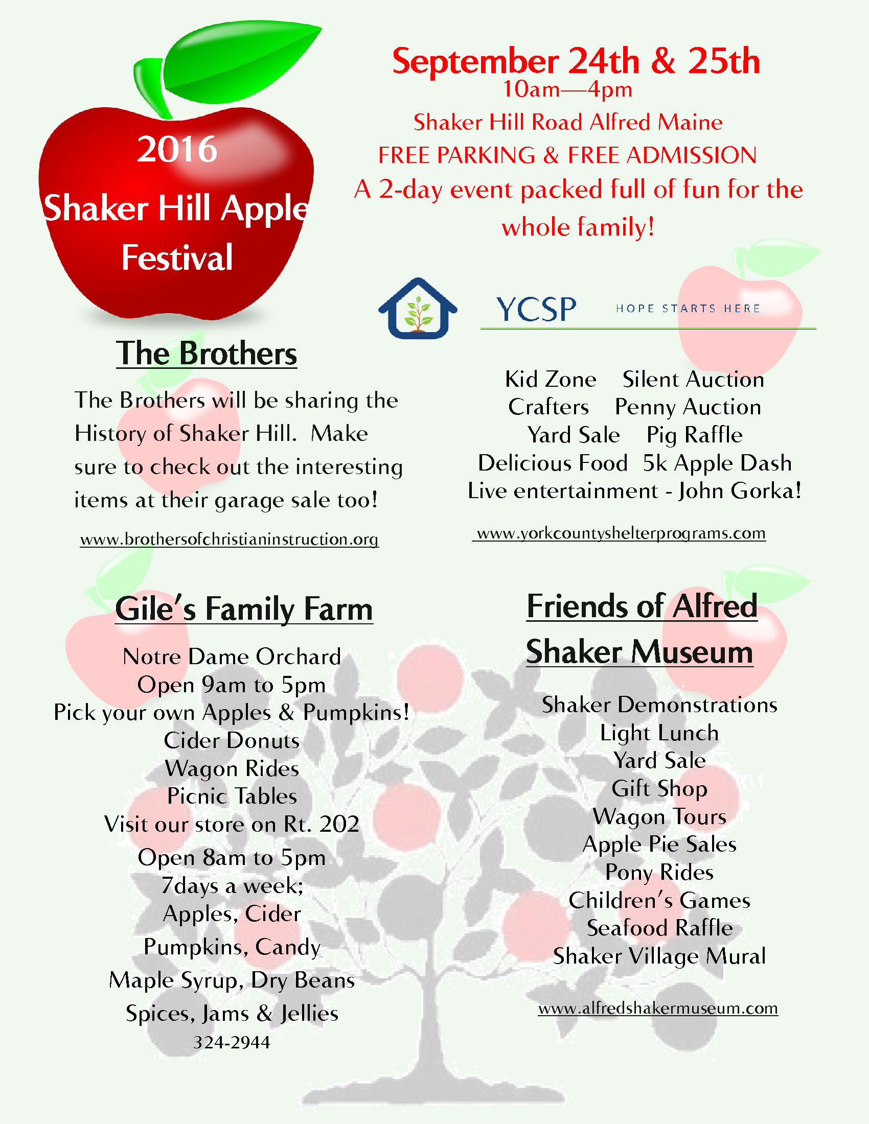 Apple Festival Flyer Alfred Shaker Museum